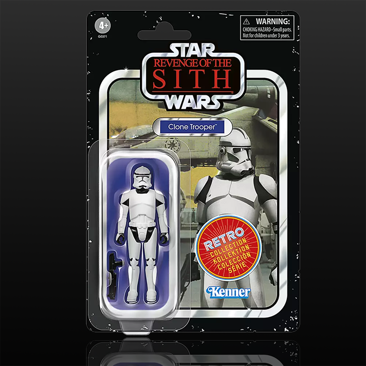 Clone Trooper Star Wars Retro Collection Action Figure 1:18 Scale ROTS image 0