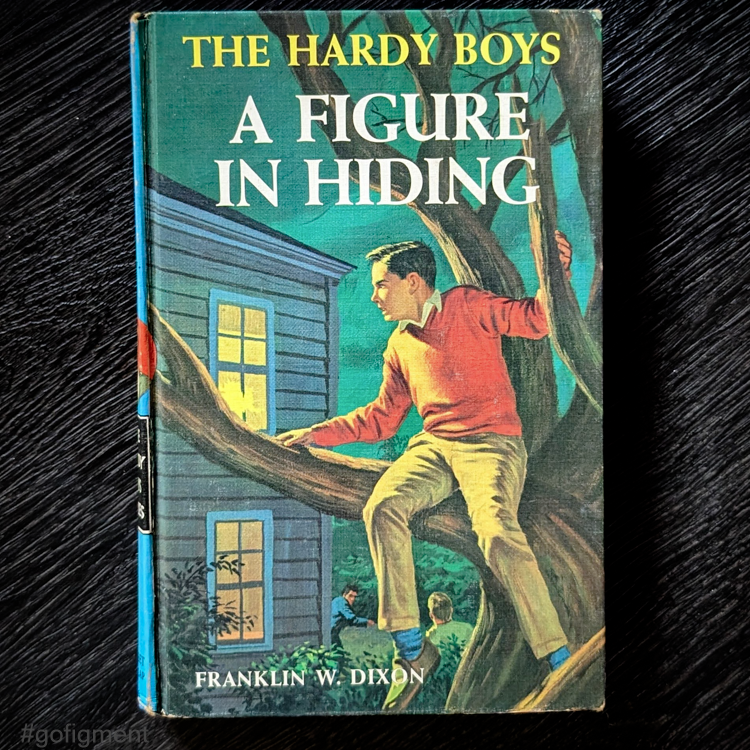 16 A Figure in Hiding (1937): Vintage Hardy Boys Book Blue-Back image 0
