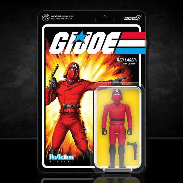 GI Joe Red Laser Action Figure 3.75" Super7 ReAction Retro Collection image 0