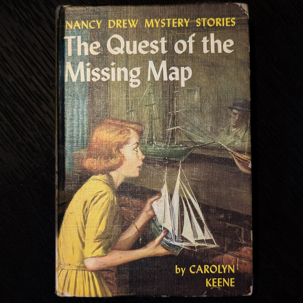 19 The Quest of the Missing Map Nancy Drew Mystery Books -1942 (BLUE) image 0