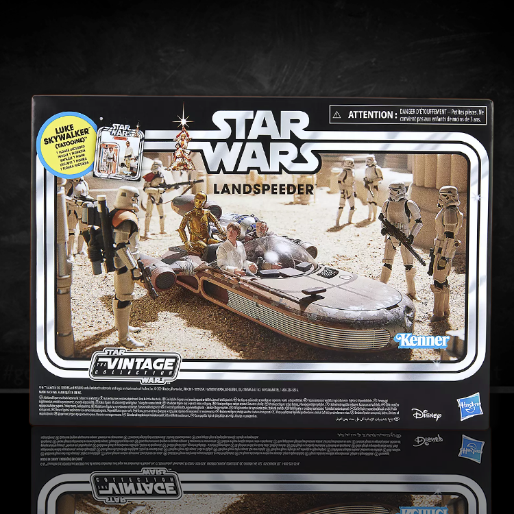 STAR WARS Vintage Collection X-34 Landspeeder Vehicle with Luke Skywalker Figure image 0