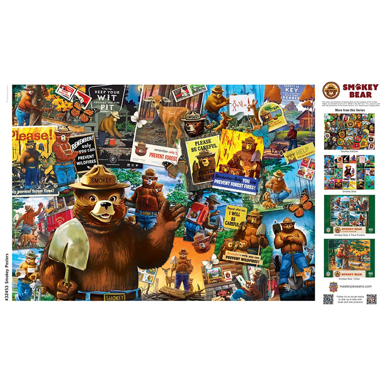 Smokey Bear - Vintage Posters Puzzle | Master Pieces | 1000 Pieces image 3