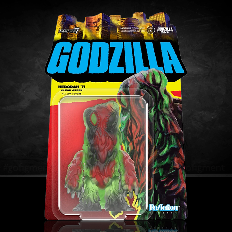 Godzilla Hedorah (Clear Green) Super7 3.75" Toho ReAction Figures image 0