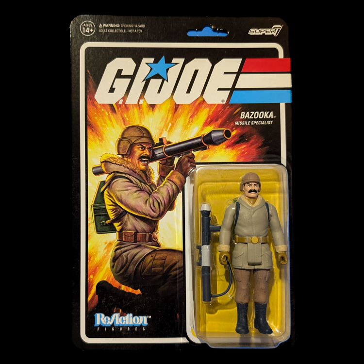 GI Joe Bazooka Missile Specialist Action Figure 3.75" Super7 ReActi image 0