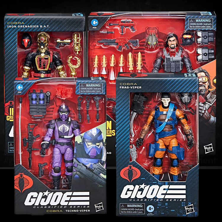 COBRA Frag-Viper B.A.T. Metal Head Iron Grenadier Techno-Viper Lot of 4 image 0