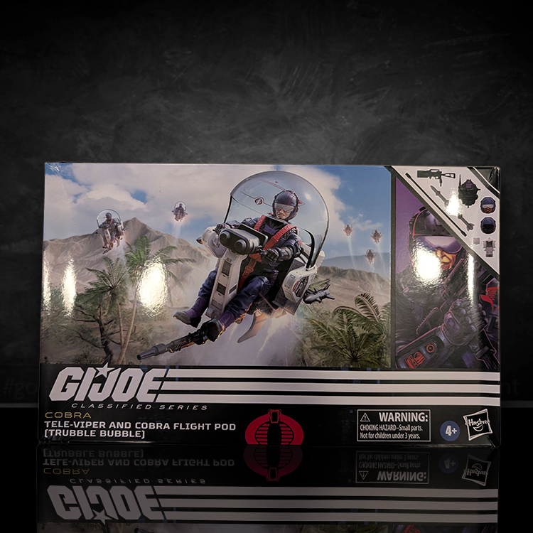 G.I. Joe Cobra Flight Pod Trubble Bubble collectible with Tele-Viper figure in bubble canopy by Hasbro