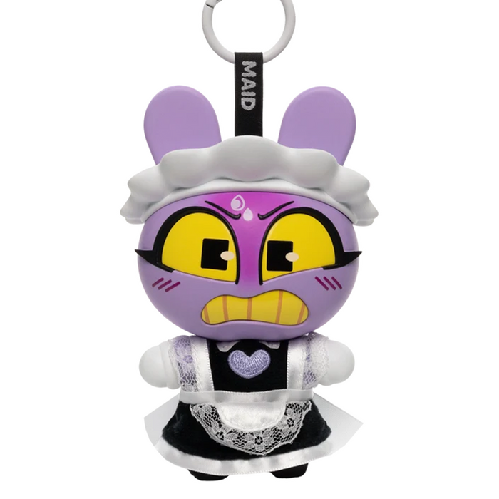 Maid Jax 5.5" Glitch Productions Keychain Pendant Confirmed Choice, purple maid character plush keychain