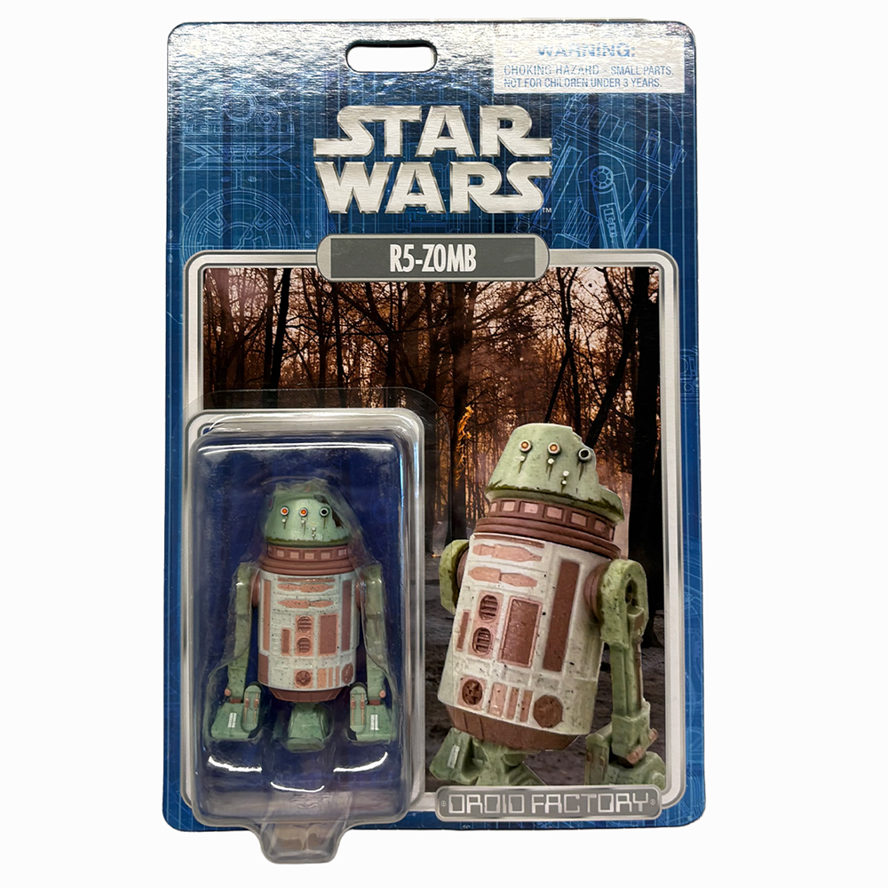 R5-Z0MB Star Wars Droid Factory 3.75 Action Figure Disney Halloween Astromech