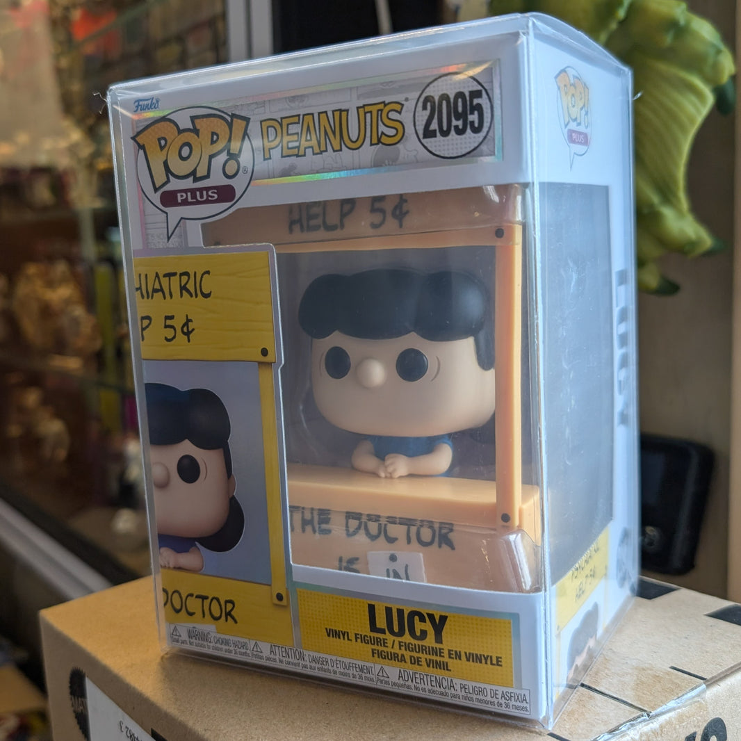Funko Pop! Plus Peanuts Lucy with Psychiatric Booth Vinyl Figure #2095 - Collectible Pop Culture Icon