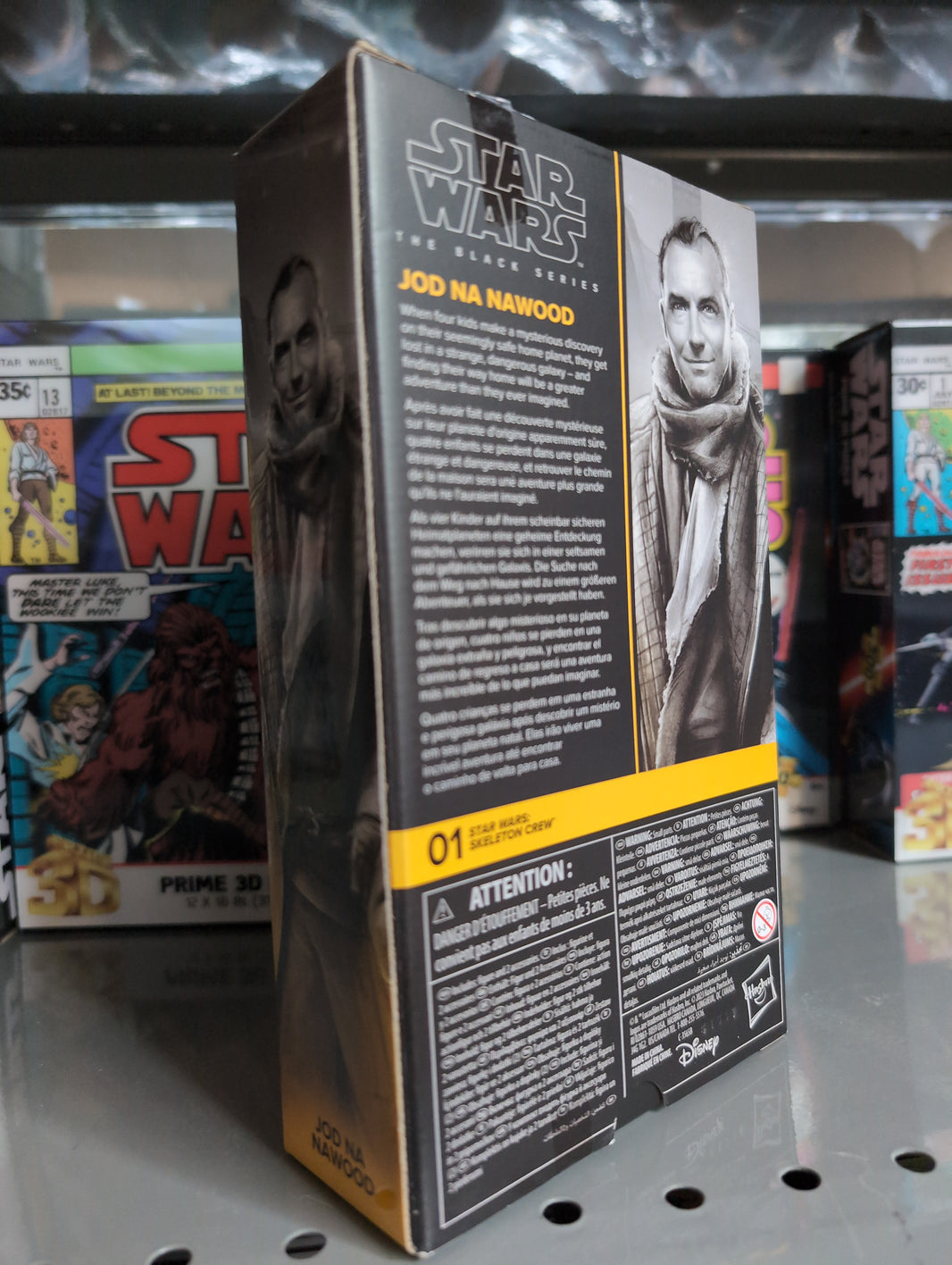 Hasbro Star Wars Black Series Jod Na Nawood action figure packaging featuring character image and details.