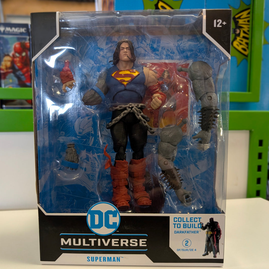 McFarlane Superman Death Metal DC Multiverse 7-inch action figure with build-a-figure Darkfather parts in box