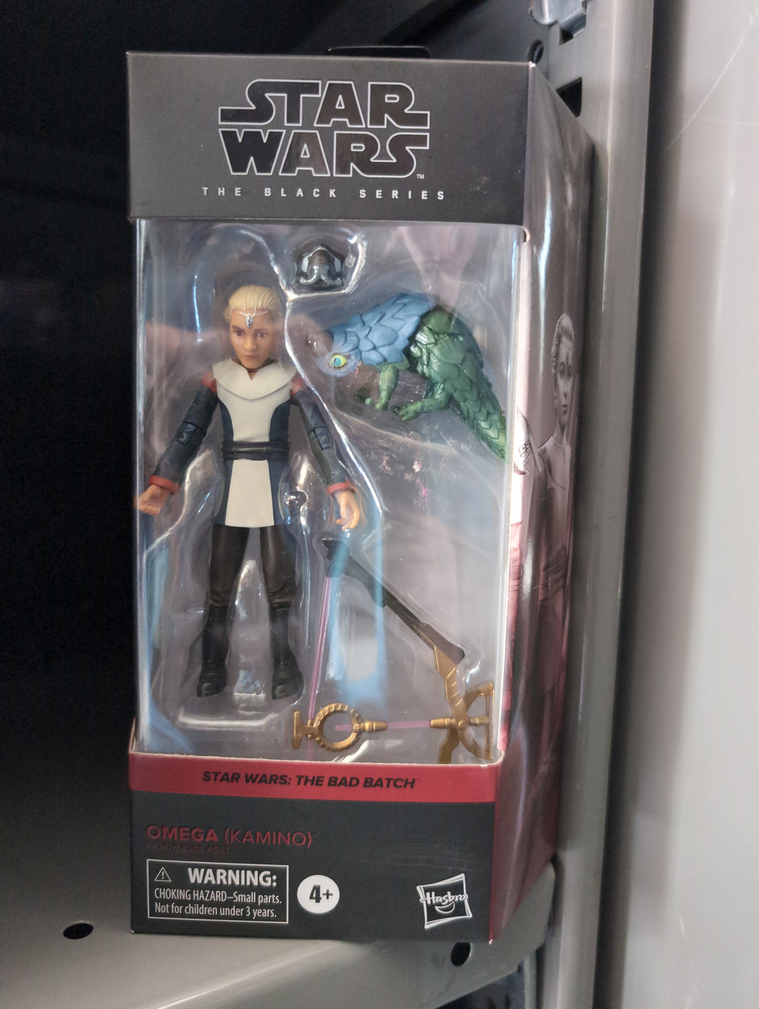 Hasbro Star Wars Black Series Omega Kamino action figure from The Bad Batch in 1:12 scale packaging
