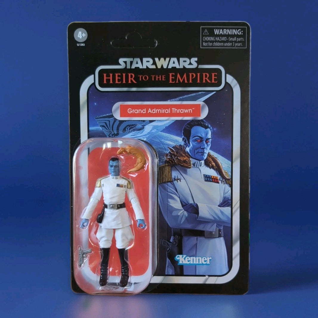 Hasbro Star Wars Vintage Collection Thrawn action figure in white uniform packaging