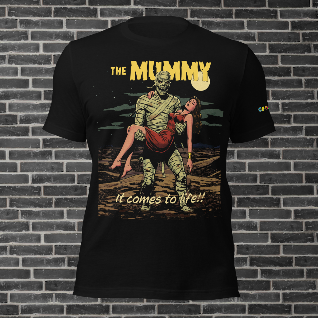 Image of Black Heather “The Mummy's Treasure Unisex t-shirt