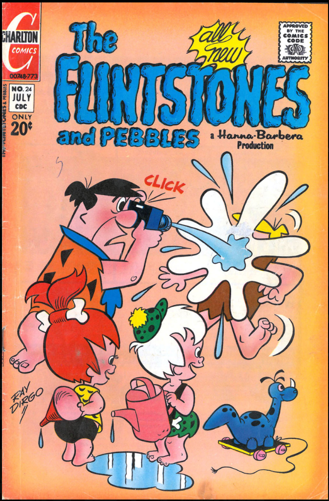 Cover of The Flintstones #24 comic book published by Charlton Comics in 1973