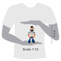 Boss Fight Studio Llc Popeye first appearance collectible figure in white shirt blue pants with sailor hat and pipe standing pose