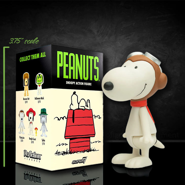 Flying Ace Snoopy Super7 Wave 2 Snoopy Action Figure 3.75 LOOSE image 0