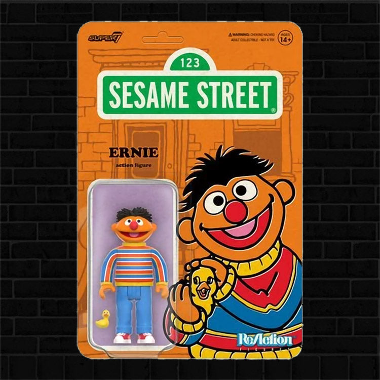 Ernie Sesame Street Action Figure 3 3/4 Super 7 NIB image 0