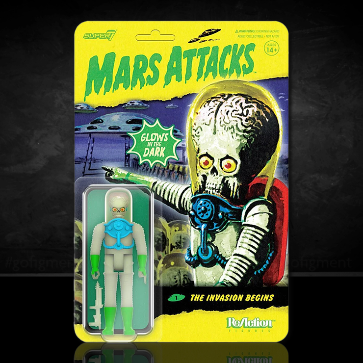 Mars Attacks The Invasion Begins (Glow) 3 3/4-Inch ReAction Figure image 0