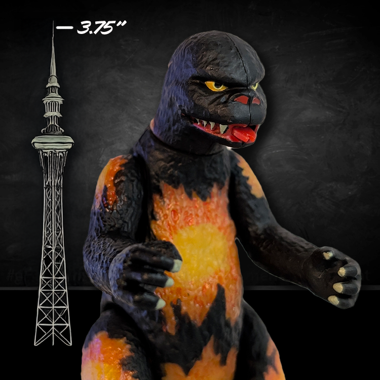 Blazing Godzilla Dark Red with Flame Highlights Super7 |1:18 LOOSE image 0