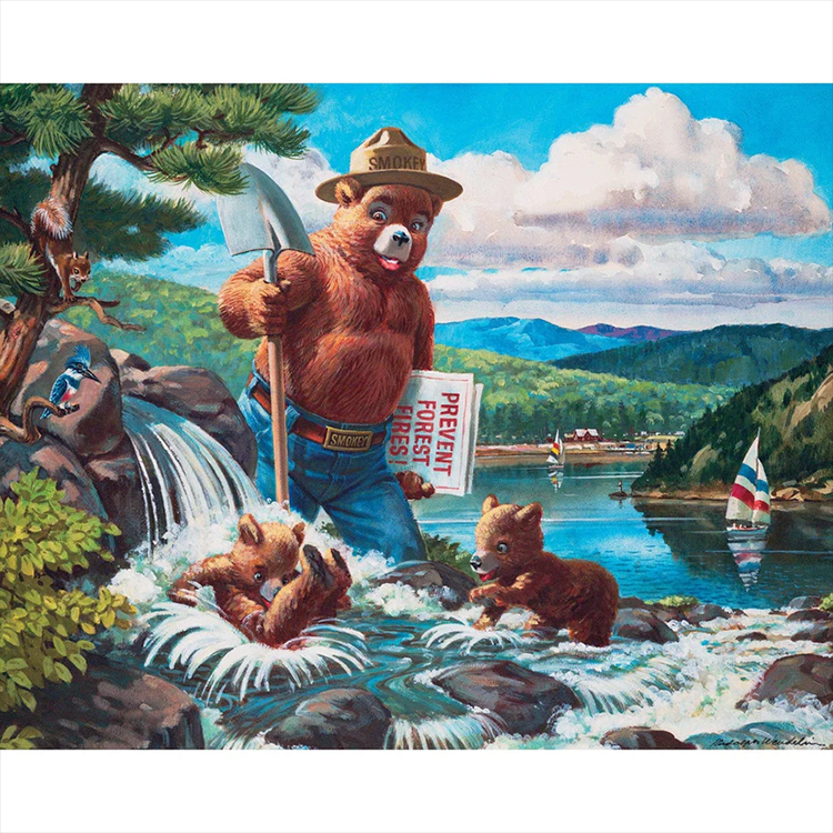 Smokey Bear 4 Pack Jigsaw Puzzles | Master Pieces | 100 Pieces Each image 1
