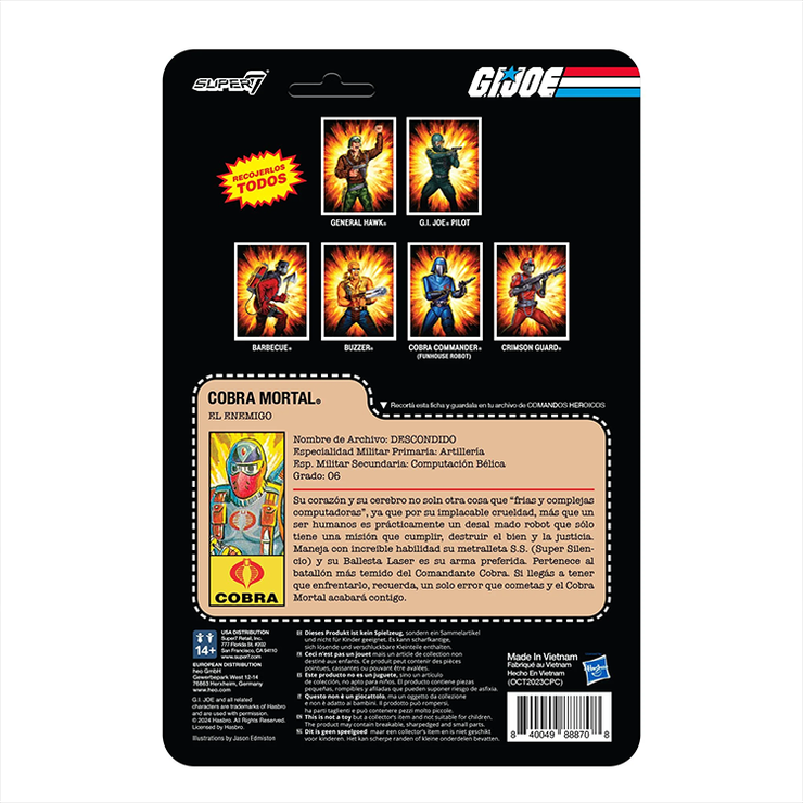 Cobra Mortal: Elite Cobra Assassin Action Figure GI Joe Reaction Plus 1:18 image 3
