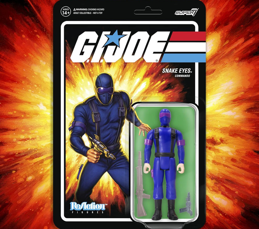 GI Joe Snake Eyes Commando - Blue Action Figure 3.75" Super7 ReAction image 3