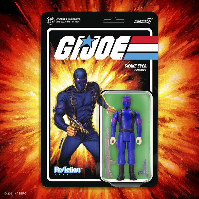 GI Joe Snake Eyes Commando - Blue Action Figure 3.75" Super7 ReAction image 3
