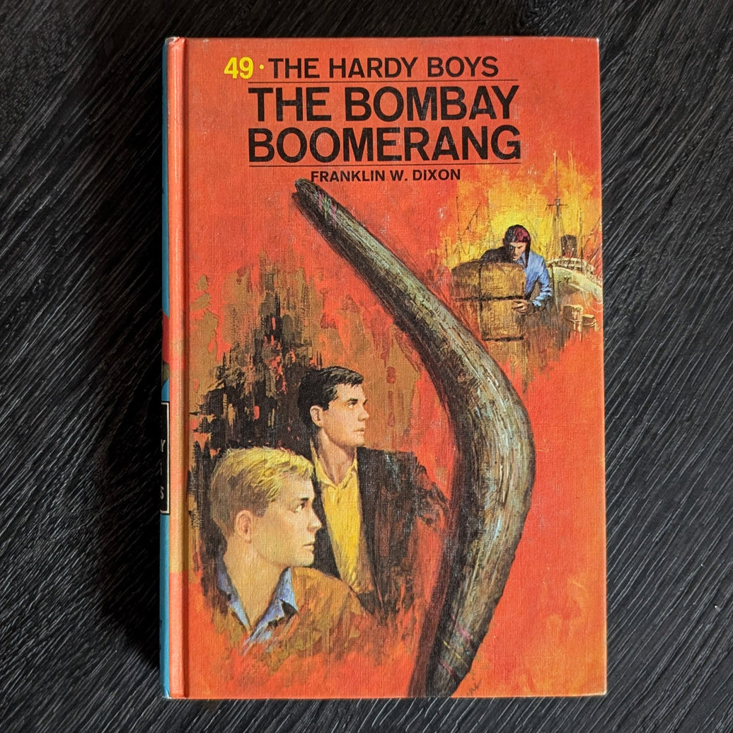 49 The Bombay Boomerang (1970-Yellow Number):  Hardy Boys Book Blue-Back image 0