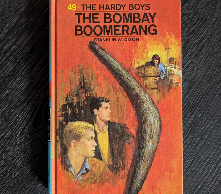 49 The Bombay Boomerang (1970-Yellow Number):  Hardy Boys Book Blue-Back image 0