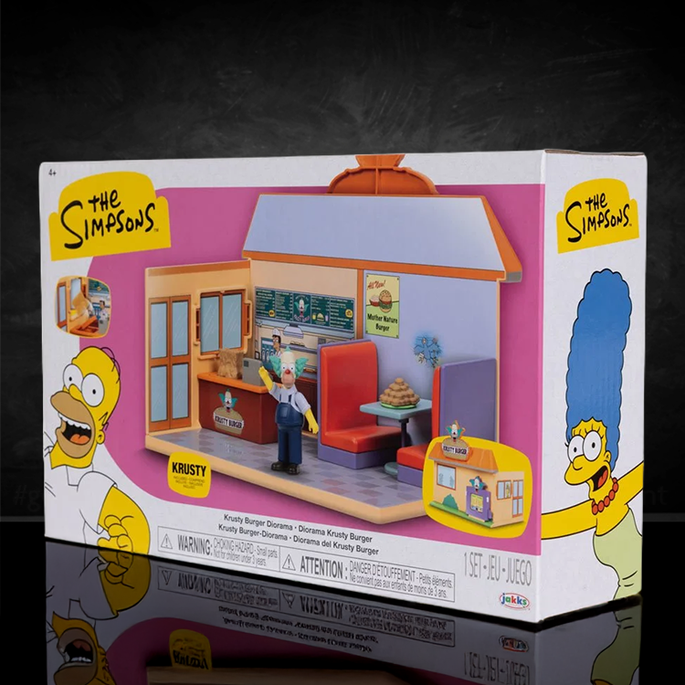 The Simpsons Krusty Burger Playset Krusty-Bob-Bart Action Figures 2.5" Scale image 1