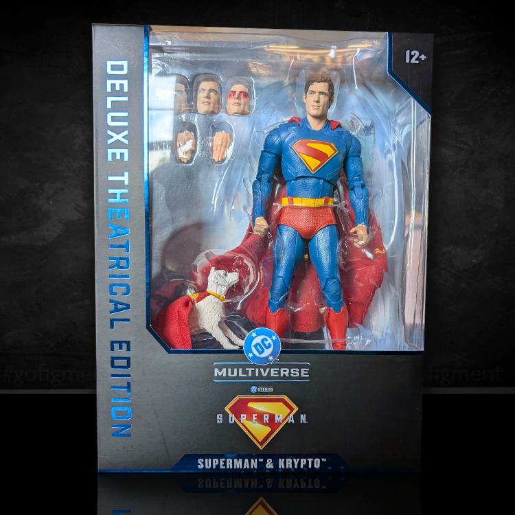 Superman and Krypto DC Multiverse Deluxe Theatrical Edition 7" McFarlane Toys image 0