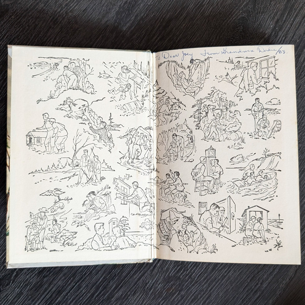 08 The Mystery of Cabin Island (1942):  Vintage Hardy Boys Book Blue-Back image 3