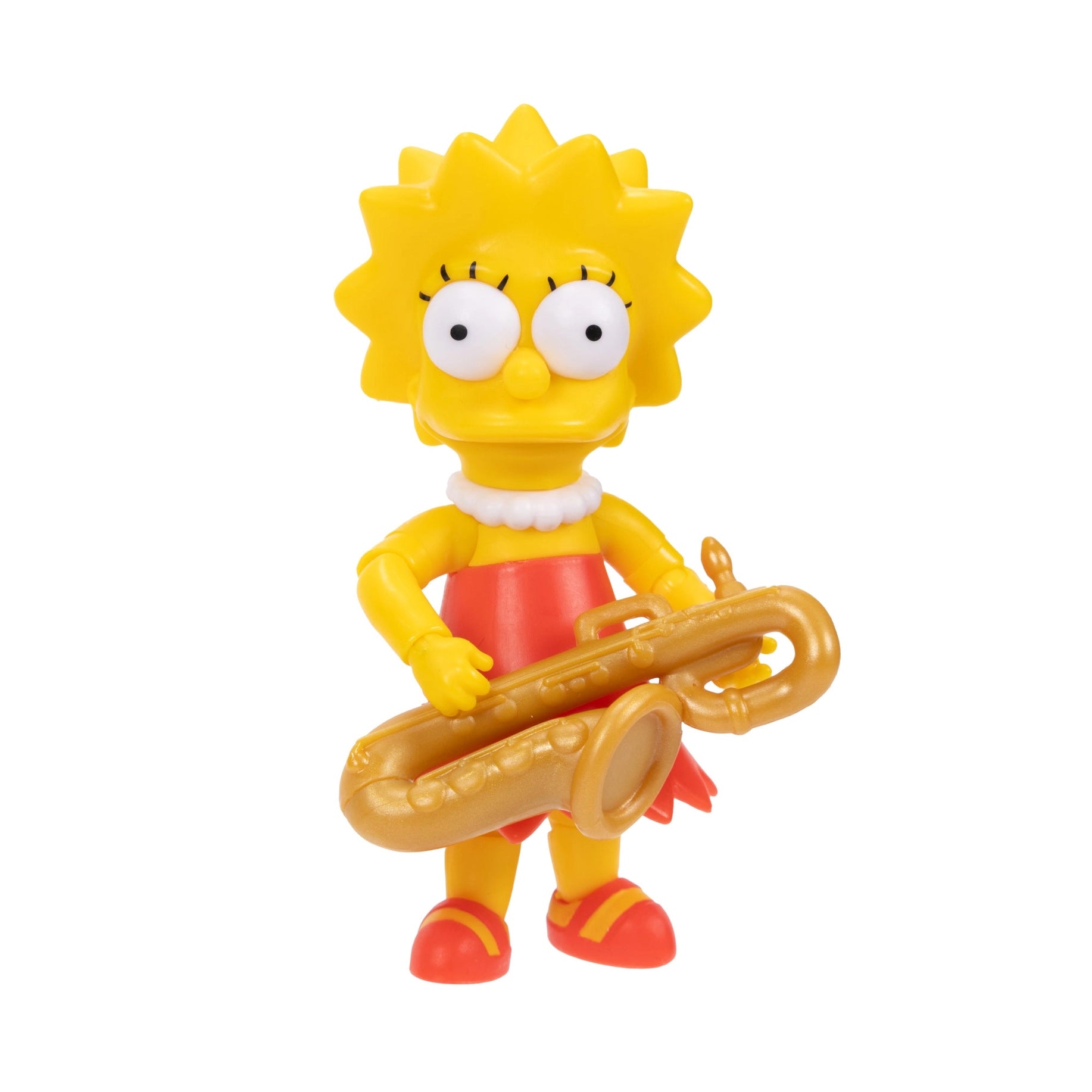 Lisa Simpson with Saxaphone Wave 2 Action Figure The Simpsons 5in Scale by Jakks Pacific holding saxophone