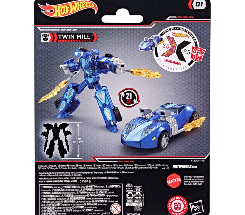 Transformers Collaborative Hot Wheels Twin Mill 5-Inch Converting Action Figure