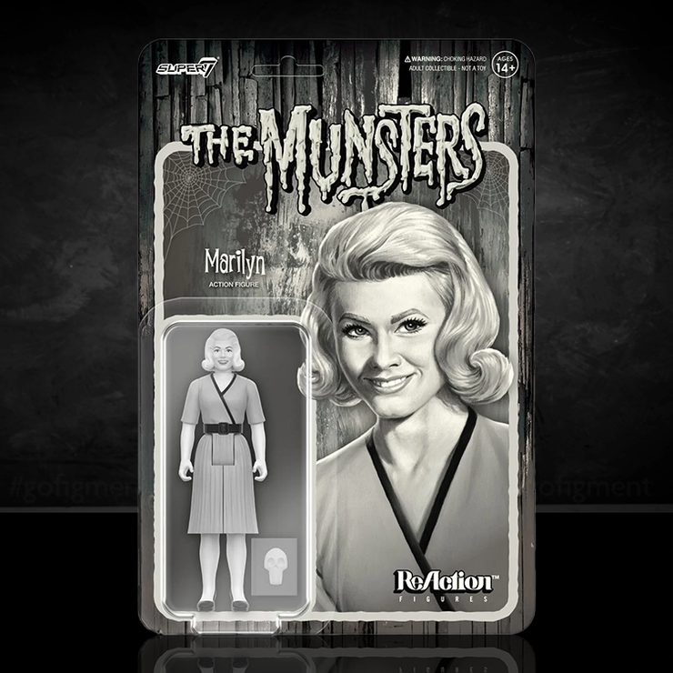 Marilyn Munster (Grayscale) The Munsters 3 3/4-Inch ReAction Figure image 0