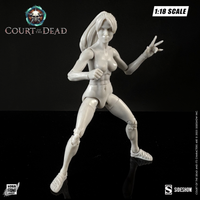 Boss Fight Studio Llc Immortal Ivory female blank action figure 1:18 scale posed ready for battle on black background
