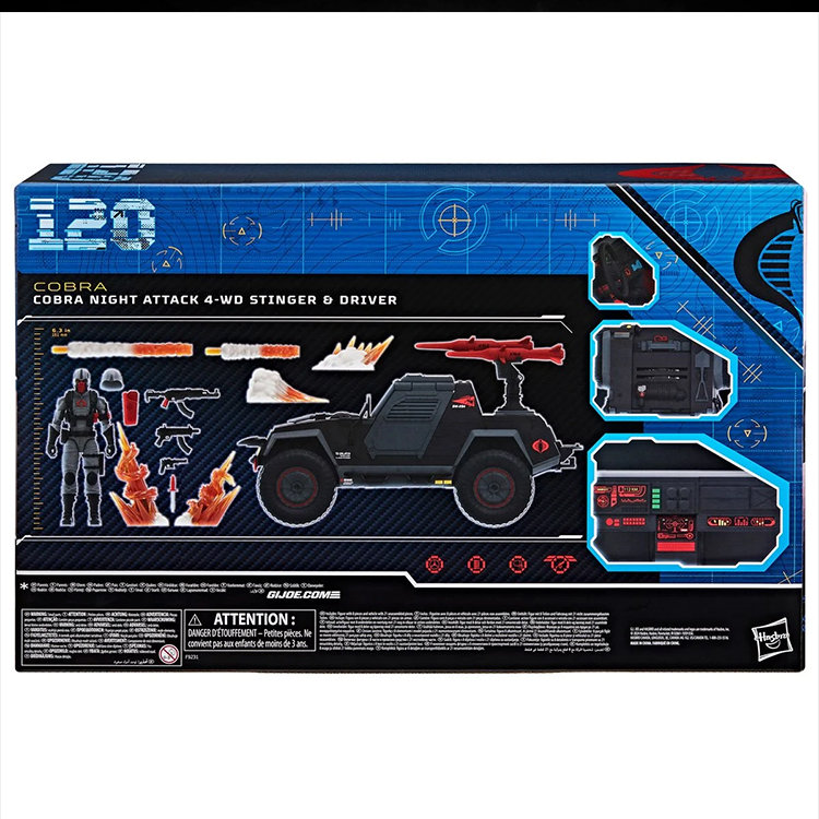 Night Attack Stinger Cobra Jeep and Figure GI Joe Classified Series 6in. image 7