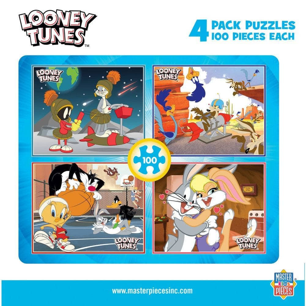 Looney Tunes 100 Piece Jigsaw Puzzles 4-Pack by MasterPieces