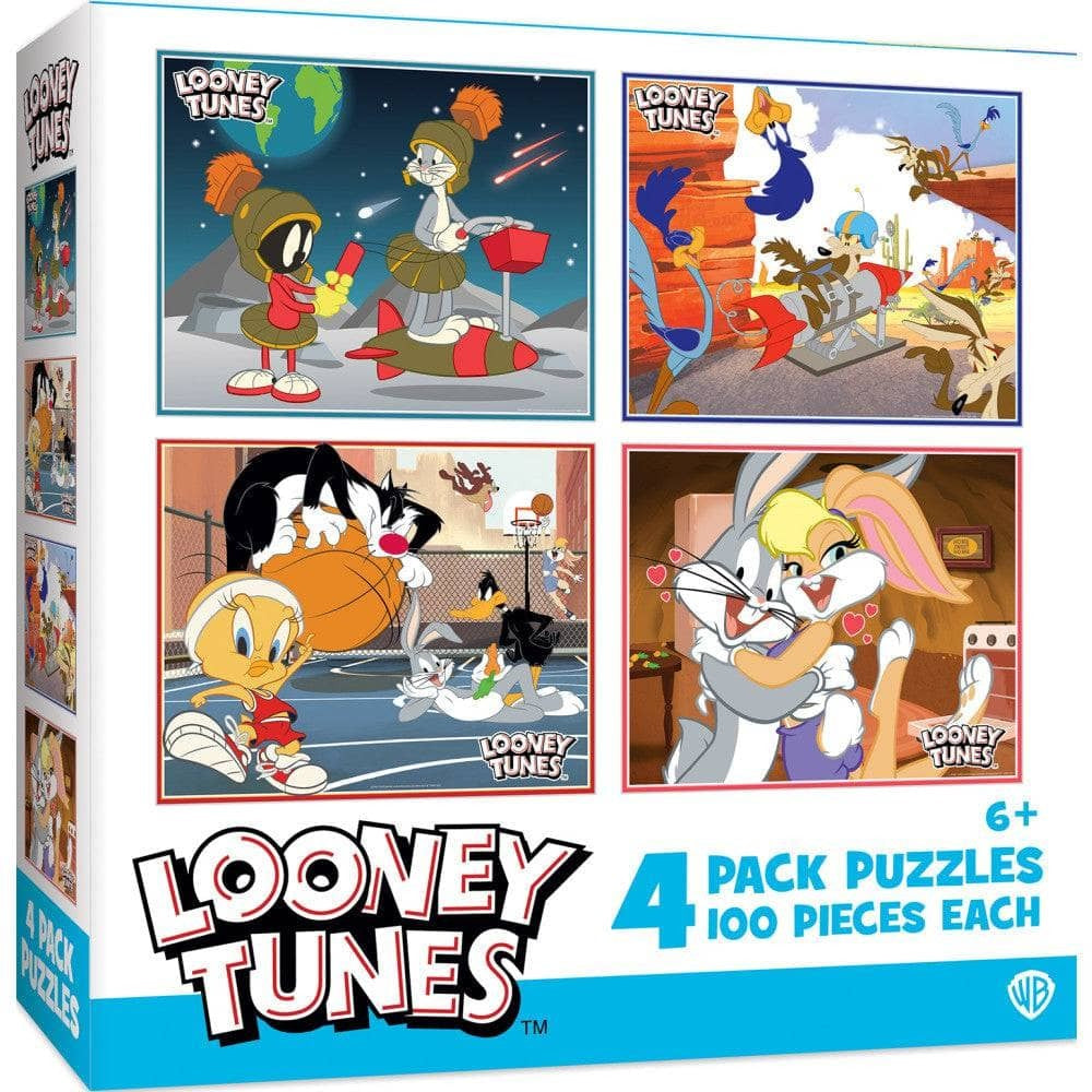 Looney Tunes 100 Piece Jigsaw Puzzles 4-Pack by MasterPieces