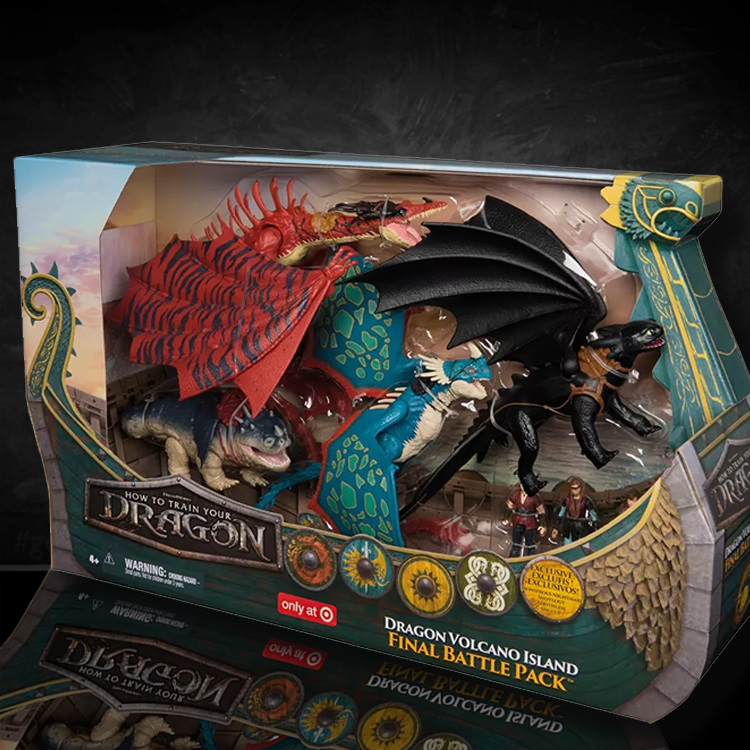 How to Train Your Dragon Final Battle 4 Figure Set Toothless Nadder Gronckle image 0