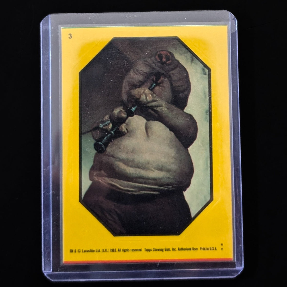 1983 Topps Return of the Jedi vintage sticker featuring iconic Star Wars character, sold by Go Figment collector shop.