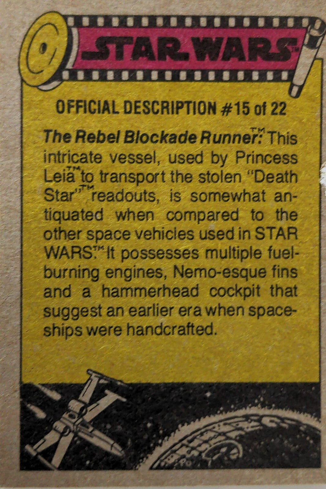 1977 TOPPS STAR WARS Trading Cards -YELLOW Series 3 - U Pick Complete Your Set