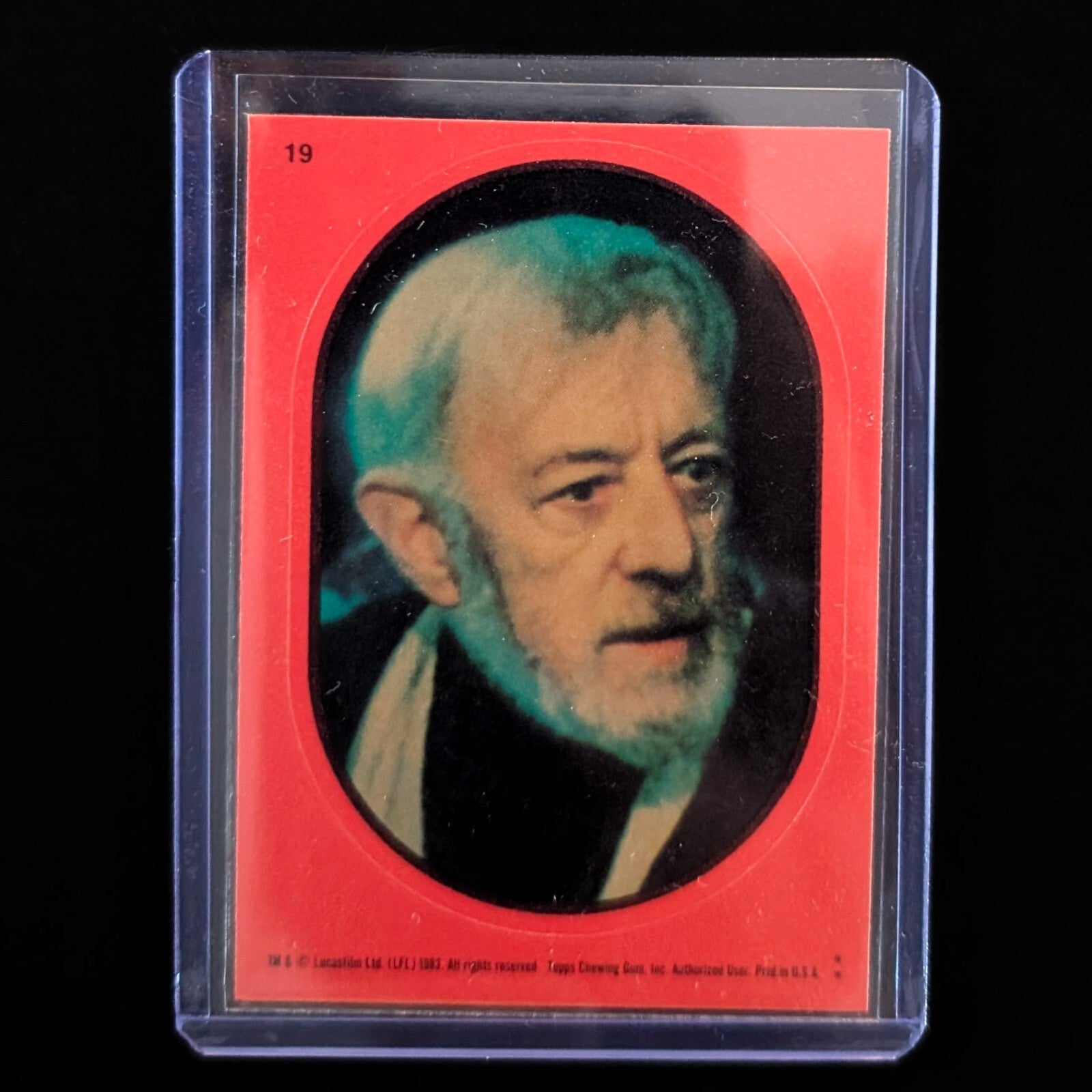 1983 Topps Return of the Jedi vintage Obi-Wan Kenobi sticker card from Go Figment collection in protective sleeve