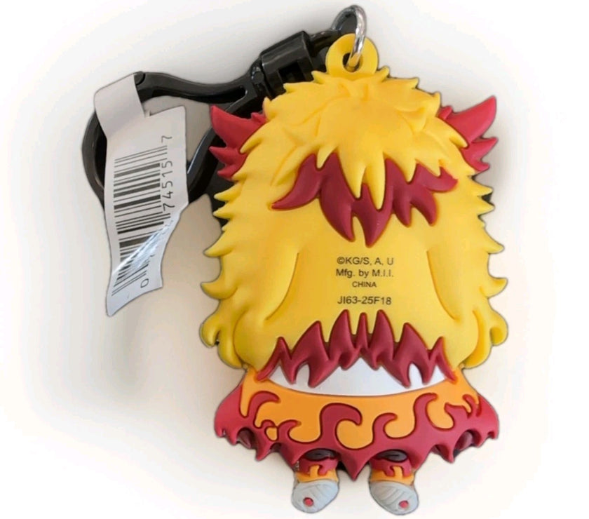 Kyojuro Rengoku Monogram Anime Demon Slayer Kimetsu No Yaiba - Bag Clip Keychain
