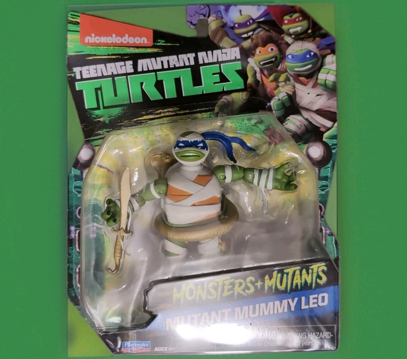 Playmates Toys Teenage Mutant Ninja Turtles Mutant Mummy Leo action figure in collector packaging