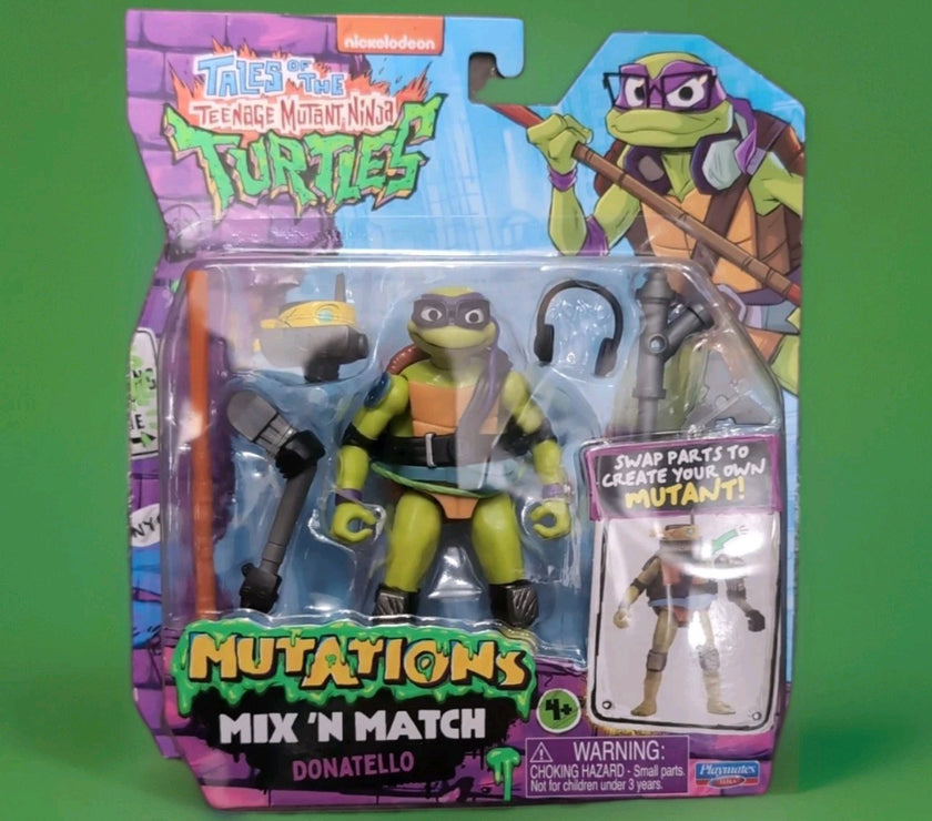 Teenage Mutant Ninja Turtles Donatello action figure by Playmates Toys with mix and match mutation parts packaging