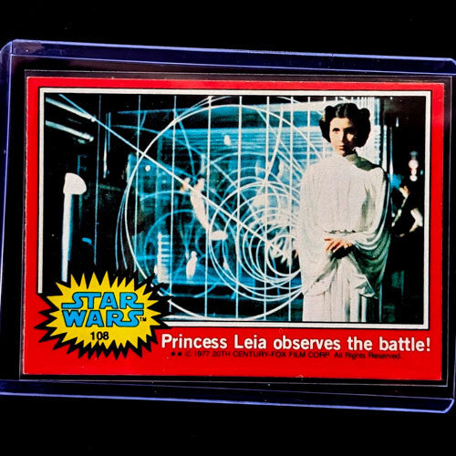 1977 Topps Star Wars Princess Leia card from Red Series 2, vintage trading card available at Go Figment