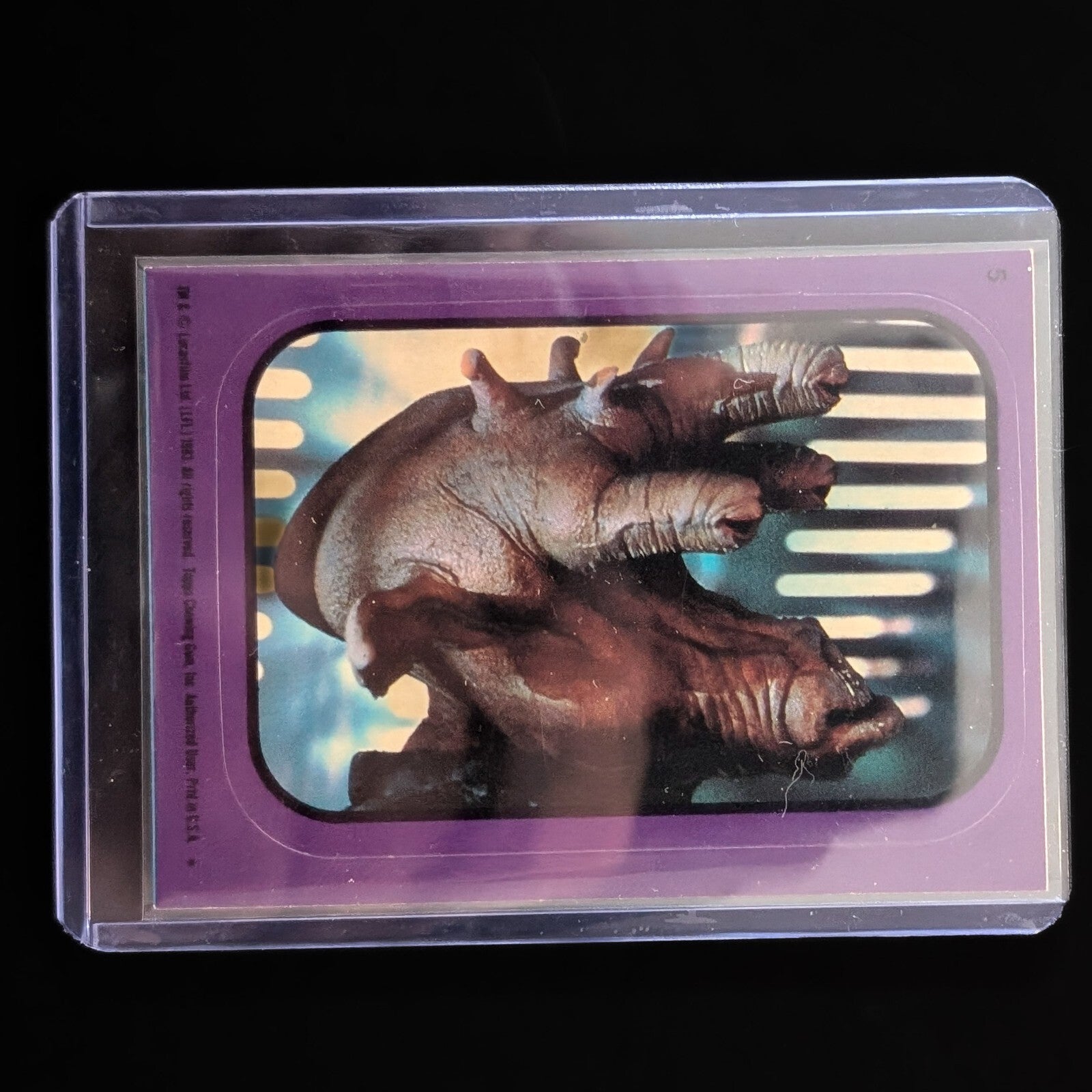 1983 Topps Return of the Jedi collectible sticker card in protective sleeve by Go Figment