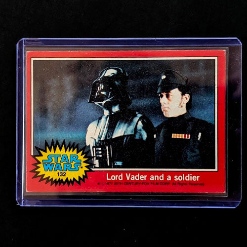 1977 Go Figment Star Wars trading card featuring Lord Vader and a soldier from RED Series 2 complete set